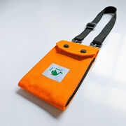 Orange cotton phone wallet